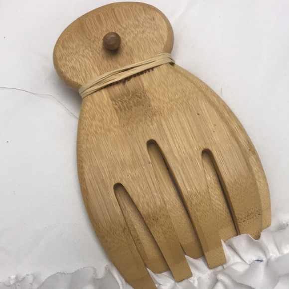 Bamboo salad hands for tossing salads - Picture 4 of 5